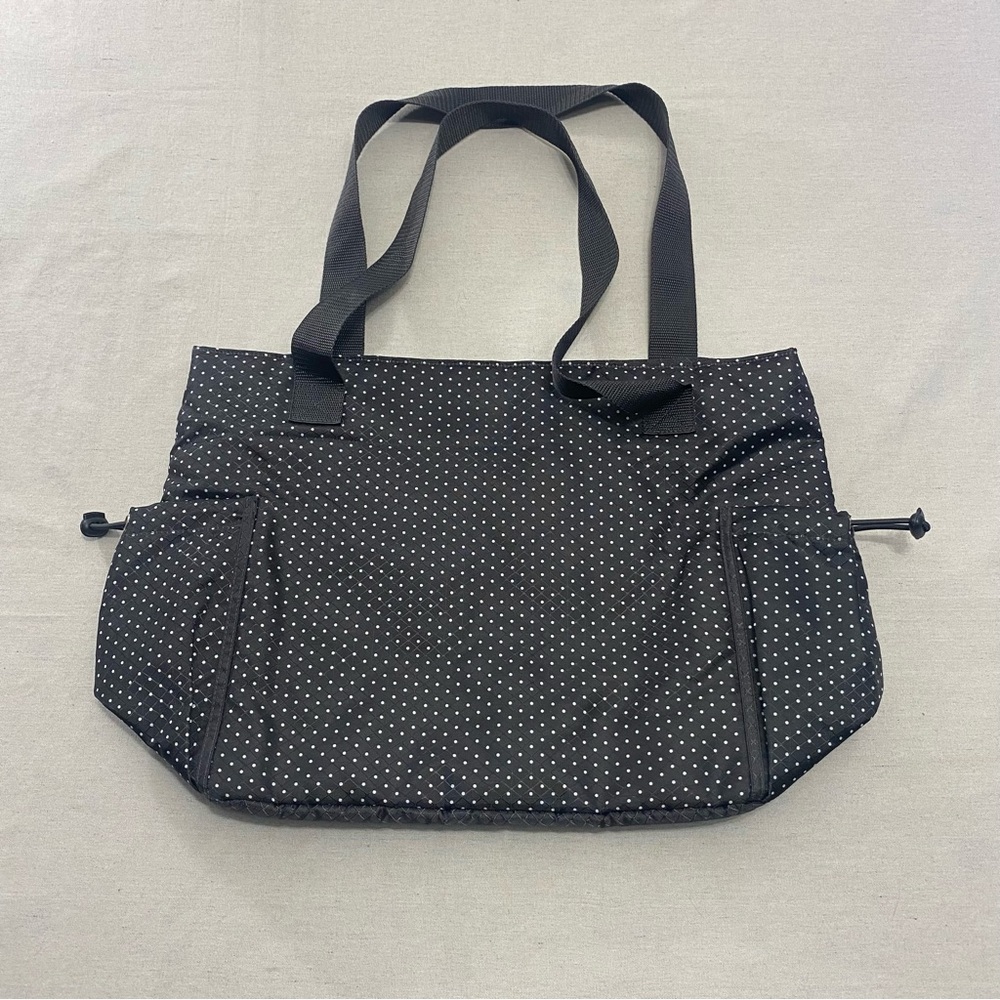 Thirty-One Black Polka Dot Insulated Tote Travel Toiletry Bag